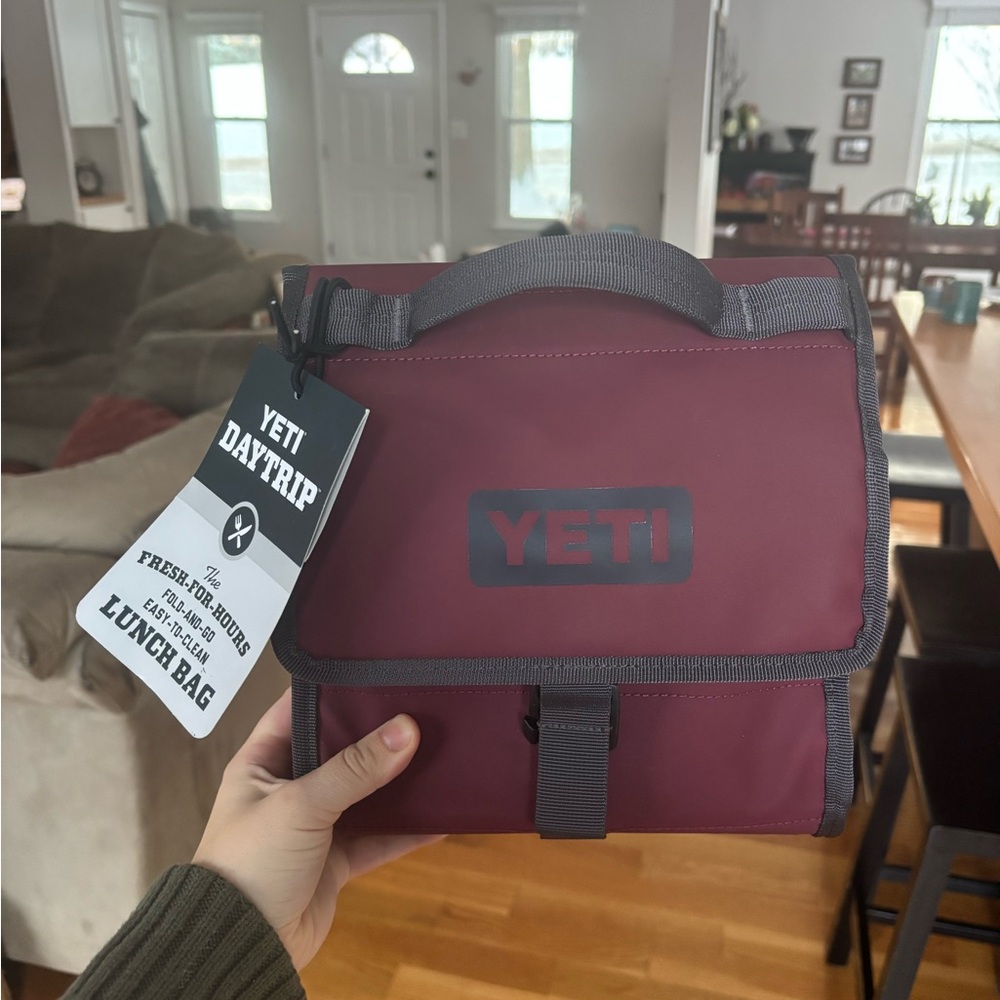Yeti Daytrip Lunch Bag in Burgundy and Gray